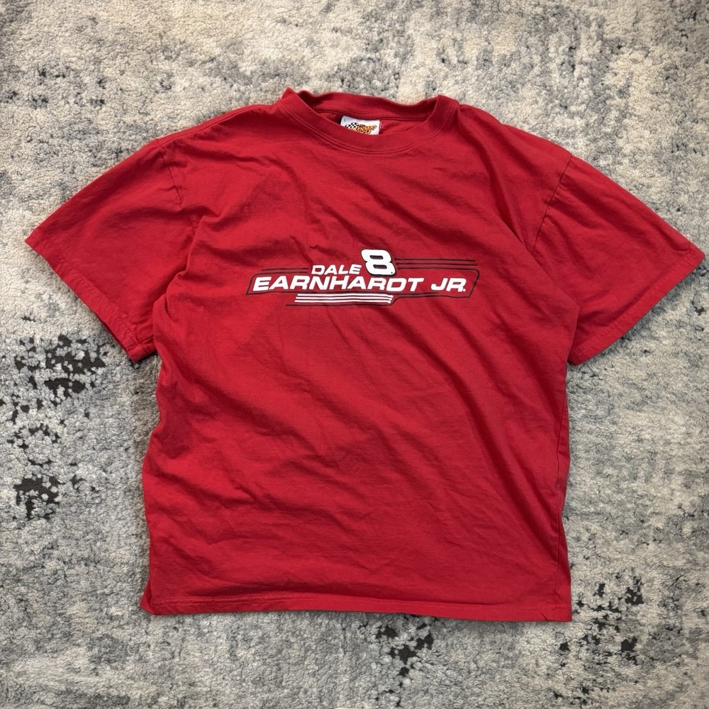 Vintage Y2K Dale Earnhardt Jr 8 NASCAR T-Shirt Red Winners Circle Men's L